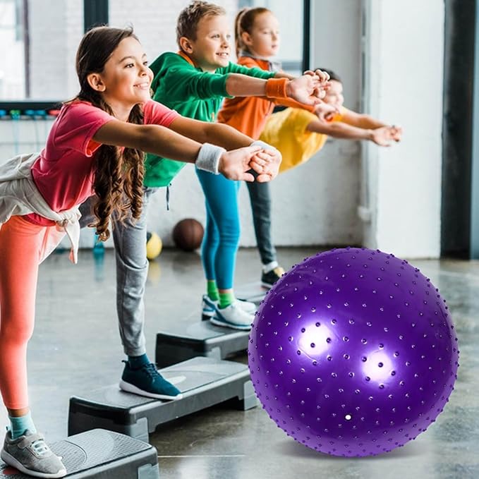 Exercise Balls Physical Therapy, Extra Thick Anti-Burst Non-Slip Yoga Ball with Quick Pump Yoga Ball for Pregnancy Fitness Pilates Stretching & Core Balance Stability Home Office Gym Workout