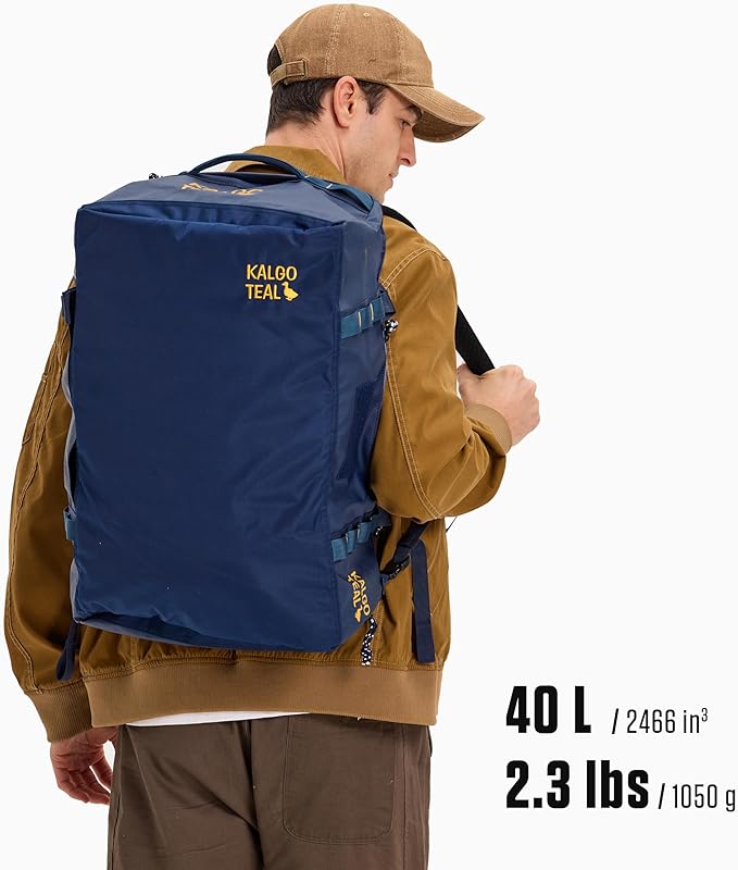 Utility Duffle Bag 40L, Convertible Backpack for Travel, Gym & Commute, Water Repellent