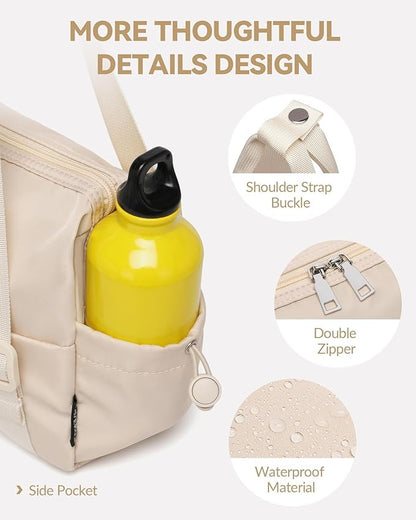 Small Gym Bag for Women Mini Duffle Bag with Wet Compartment, Lightweight Waterproof Cute Tote for Girls Workout Sport Travel,Beige