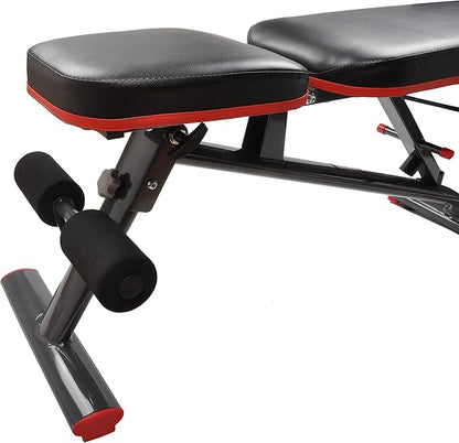 Fitvids Heavy Duty Adjustable and Foldable Utility Weight Bench for Upright, Incline, Decline, and Flat Exercise