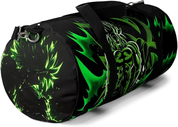 Anime Gym Bag for Women Men - Large Capacity Waterproof Workout Fitness Travel Sports Bags Fashion Street Camping ExpandaCLe Carry On Duffle Bag For Couple (Green DBZ) PTY