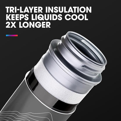 HydraPak Polar Surge Insulated Bike Water Bottle 2-Pack (20oz or 24oz) - High Flow, Fits Most Bike Cages, For Cycling & Sports | Insulated, 2-Pack, High Flow, Fits Most Bike Cages, For Cycling & Sports