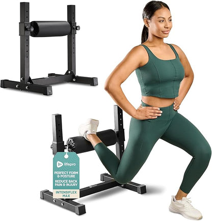 Lifepro Bulgarian Split Squat Stand – Adjustable Single Leg Squat Roller Stand for Split Squats & Lunges – Intensiflex Max 330lb Capacity and 7 Height Levels Padded Foam Roller for Home Gym & Leg Training