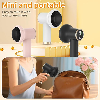 Electric Body Massager, Portable Body Relaxing Machine, Cordless Handheld Massager for Deep Relaxation, 8 Massage Heads, 1800mAh Battery, 9 Modes for Body SPA, Gift for Men Women, Black