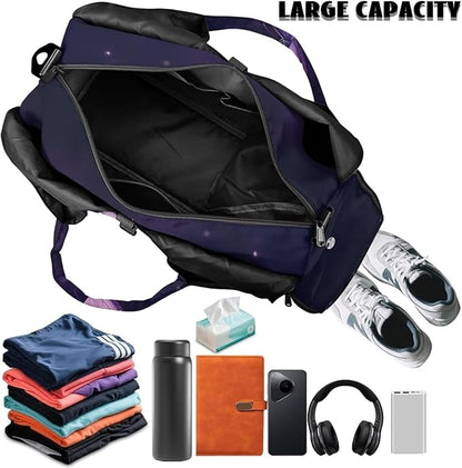 Gym Bag with Yoga Mat Holder Large Tote Bag With Multi Pockets for Women Men Dry Wet Separated Pocket Carryall Yoga Tote Bag for Pilates Travel Workout Office