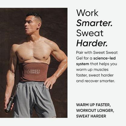 Sweet Sweat Waist Trimmer Toned Series - Premium Sweat Enhancing Fitness Belt for Women & Men - 5 Adjustable Sizes