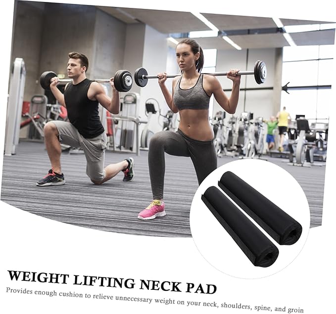 Kisangel 2Pcs Barbell Pad Squat Protector Thick Neck Shoulder Support Cover for Weightlifting Fitness Workouts for Squats Lunges Hip Thrusts Weight Distribution
