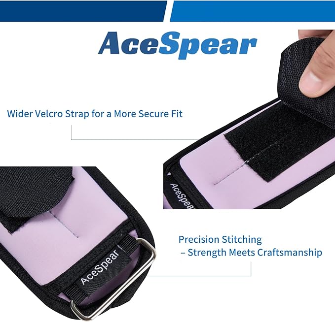 AceSpear Ankle Weights Sets for Men Women Kids 1lb 2lb 3lb 4lb 5lb Leg Weights Arm Wrist Weights Gym for Foot Exercise Training Workout Walking Jogging Yoga