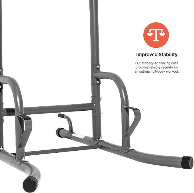 Retrospec Power Tower for Functional Fitness Home Gym Strength Trainer; Pads
