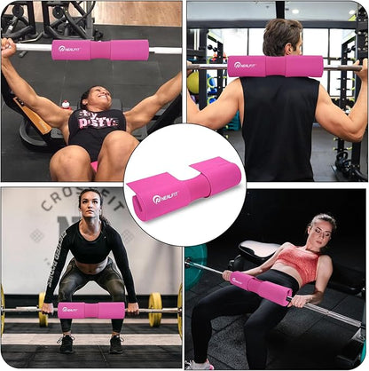 Barbell Squat Pad with Thick Nylon Padding, Hip Thrust Pad for Squats, Lunges, Neck Shoulder Squat Pad for Olympic or Standard Bars