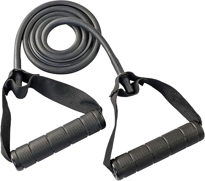 Body-Solid Tools Medium Resistance Tube Bands - Exercise Tubes for Workouts, Beachbody Fitness, Home Gym - Durable Resistance Tubing with Comfort Grip Handles