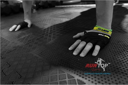 Workout Gloves Weight Lifting Grips with Silicon Padding by RUNTOP - Exercise Gloves Perfect for Women Men Cross Fitness Training WODS Weightlifting Bodybuilding Powerlifting Gym Fitness