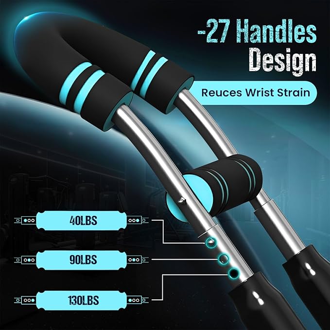 Twister Arm Trainer for Men, Adjustable 5 Resistance Levels (40-130 lbs) Chest Workout Equipment, Portable Body Fitness Targets Biceps/Clip/Thigh Machine for Home & Gym