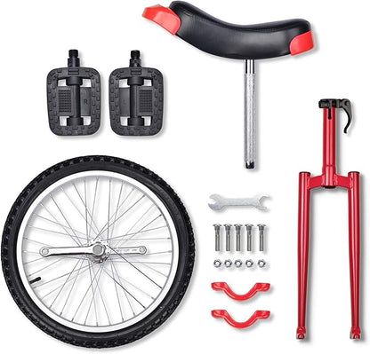 AW 16/18/20/24 Inch Wheel Outdoor Unicycle Adjustable Seat Exercise Bicycle Fit Adults Kids Outdoor Sports Fitness Exercise, for Choice