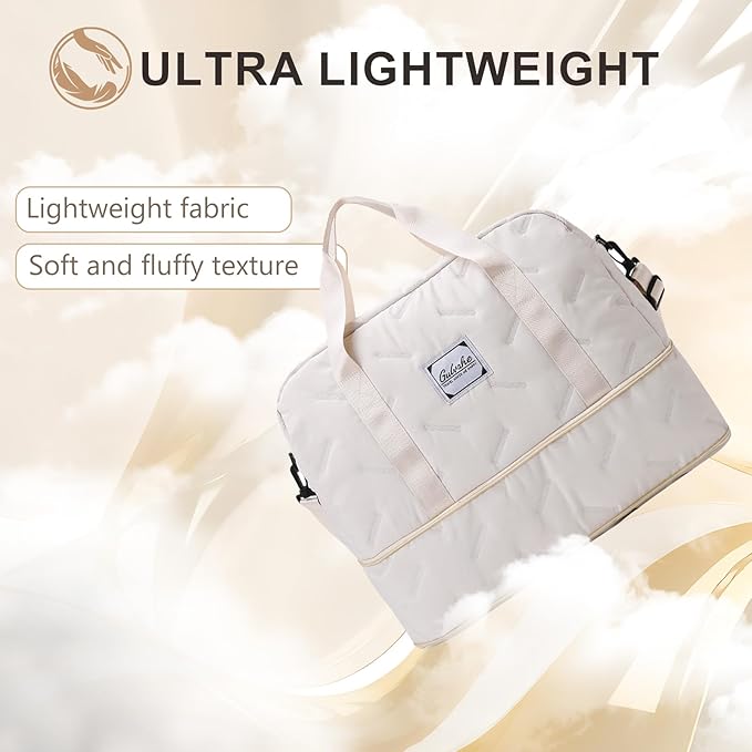 Travel Duffle Bag,Weekender Carry on Overnight Bags for Women Foldable Personal Item Bag Sport Gym Bag for Men with Wet Pocket Toiletry MakeupBag for Yoga Dance Trips Hospital