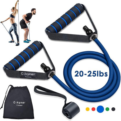 Cikyner Resistance Bands, Resistance Tubes Resistance Bands with Handles Exercise Bands, Ideal for Home Gym Physical Therapy Strength Training Muscle Toning, Door Anchor & Bag Included