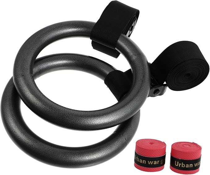 BESPORTBLE 2 Pcs Sturdy Gymnastics Rings Workout Exercise Handles for Fitness Home Gym Equipment Durable Wear-Resistant Random Color