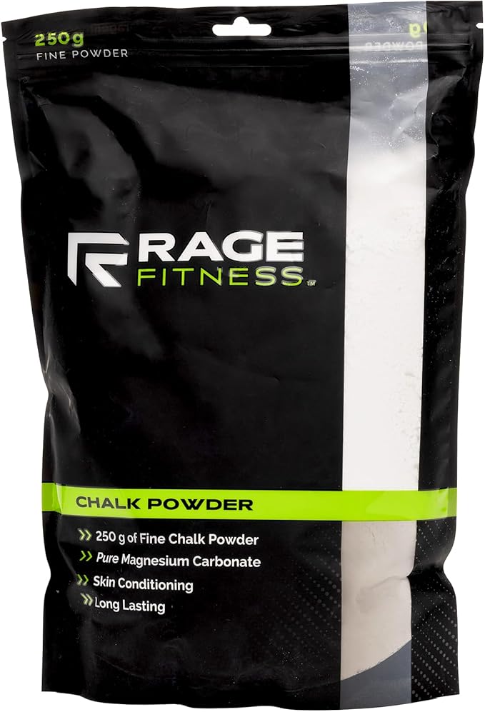 Rage Fitness Gym Chalk | Magnesium Carbonate Athletic Chalk for Excellent Grip - Gym Workout Grip Chalk for Weightlifting & Gymnastics.