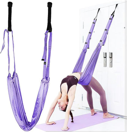 Leg Stretcher Strap Adjustable Fitness Strap Band for Waist Trainer Stretching Door Swing Flexibility Tensile Trainer with Carrying Pouch Back Bend Go Upside-Down for Yoga Practitioner Ballet Dancer Gymnastics Exercises