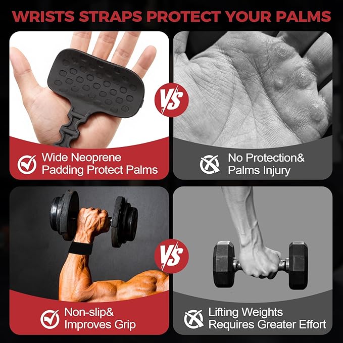 Weight Lifting Straps, Wrist Straps for Weightlifting Enhanced Grip Wrist Wraps for Weightlifting Deadlift Pull Up Workout Gym Hand Grips Weight Grips for Women&Men Rypt Grip