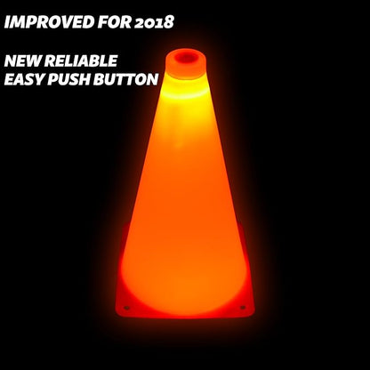 GoSports LED Light Up Sports Cones (6 Pack), 9 Inch