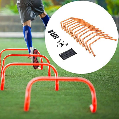 Agility Rings Foldable Balance Multifunction Speed Ladder Football Footwork Training, Orange