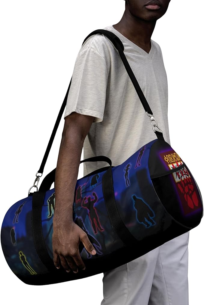 Anime Gym Bag for Women Men - Large Capacity Waterproof Workout Fitness Travel Sports Bags Fashion Street Camping ExpandaCLe Carry On Duffle Bag For Couple (Spder Troupe) PTY