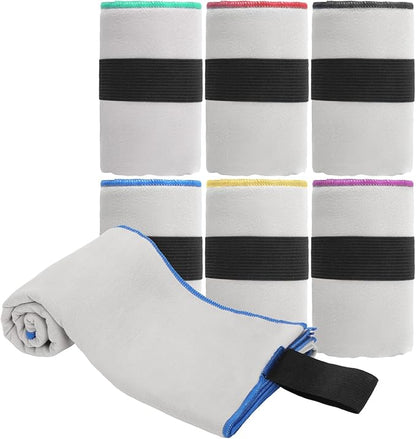 6 Pack Sweat Towels for Workout Quick Dry Microfiber Gym Towel Men Women Fitness Gear for Sports Exercise Tennis Yoga Running Cycling Hiking Towel(6 Pack(Grey))