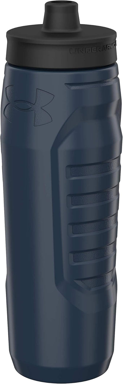 Under Armour Squeeze Water Bottles, 32 oz Water Bottles, Sideline Sports Water Bottle with Quick-Shot Lid, Quick & Easy Hydration, Gym Water Bottles, Squeeze Bottle, 1 32oz Bottle