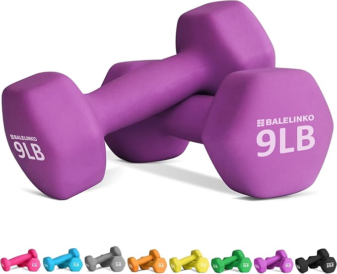 Balelinko Home Gym Equipment Workouts Strength Training Weight Loss Pilates Weights Yoga Sets Weights for Women, Men, Seniors and Youth