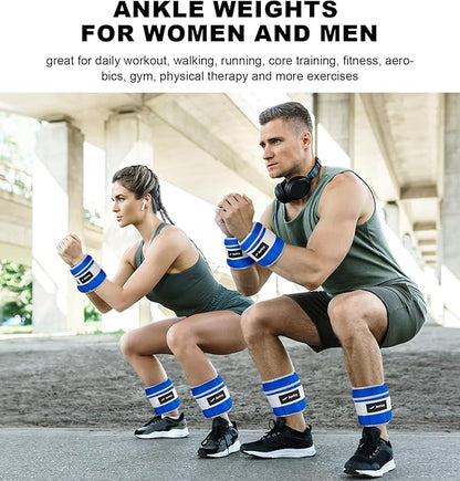 Adjustable Ankle Weights for Women Men 1 2 4 5 6 8 10 LBS 1 Pair Leg Weights Wrist Hand Arm Weights with Removable Weight Strength Training Weight for Walking Running Gym Fitness Physical Therapy