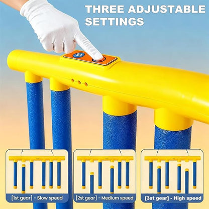 Reflex Challenge Game, Reflective Drop Stick Challenge Game with Remote, Hand Eye Coordination Training Reaction Training Toy, 3-Speed Catching Sticks Games for All Ages (Yellow+Remote)