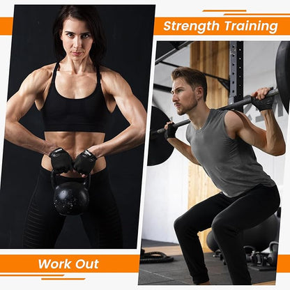 ATERCEL Premium Leather Workout Gloves, Ideal for Men and Women, Suitable for Weightlifting, Gym, Cycling