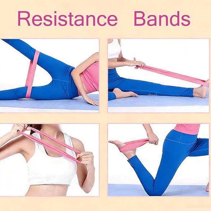 Resistance Bands for Working Out, 3-Pack for Home Gym with Carry Bag - Exercise Bands for Strength Training, Yoga, Pilates & Physical Therapy for Women and Men