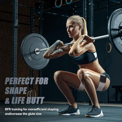 Booty Bands, Blood Flow Restriction Bands for Women/Men, Adjustable BFR Training Bands for Glutes & Hip Building, Occlusion Resistance Bands