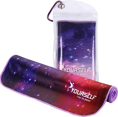 SYOURSELF Cooling Towel, Cooling Towels for Neck,40" x 12"Ice Towel for Instant Cooling Relief, Soft Breathable Chilly Towel, Perfect Yoga, Golf, Sports, Gym, Workout, Athletes Towel (1PC-Starry)