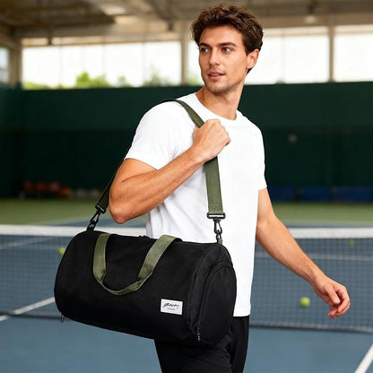 BE SMART Waterproof Mens Gym Bag with Shoe Compartment, Duffle Bag with Wet Pocket for Men, Lightweight Large Sport Carry On Duffel Bag With Tpu Pocket for Travel, Sports, Fitness & Workout