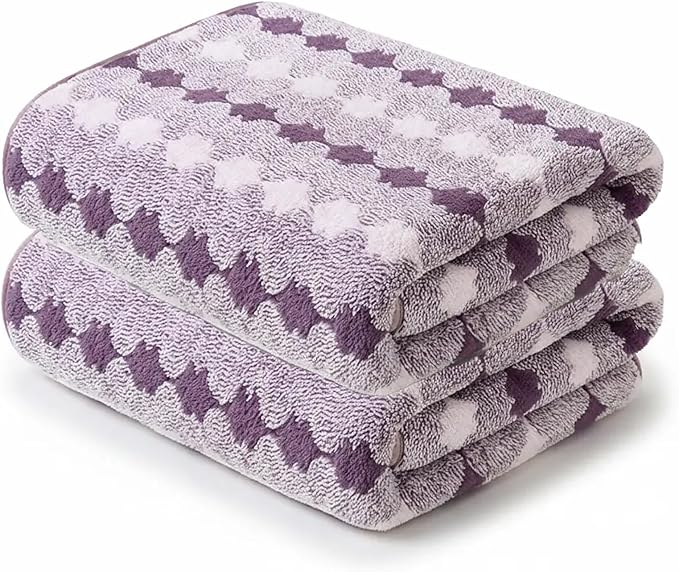 2-Pack Microfiber Bath Towels (27x54 Inches) - Ultra Soft & Quick Dry, 3X Absorbency, Lightweight for Gym, Yoga, Travel & Spa - Perfect for Home, Fitness & Post-Workout