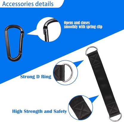 LFJ Cable Pulley with Swing Strap Carabiner Gym Pulley Wheel Set for LAT Pulley System DIY Pull Down Attachment,Ladder Lift,Home Gym Equipment