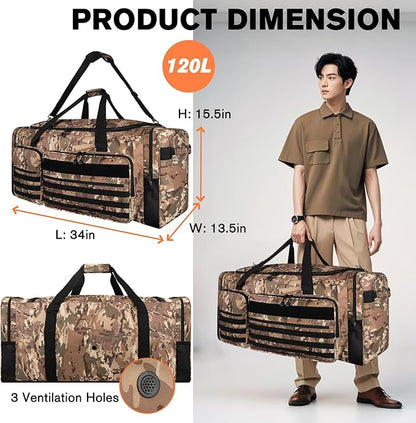 Goloni 130L Heavy Duty Large Duffle Equipment Bag,Catchers Gear Bag with Shoe Compartment,Baseball Duffle Bag