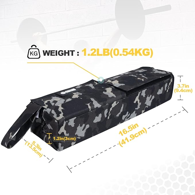 POWER GUIDANCE Square Hip Thrust Pad Barbell Squat Pad Protective Pad for Barbell Bench Press, Barbell Hip Thrusts, Weight Lifting, Squats, Lunges - Fit Standard and Olympic Bars