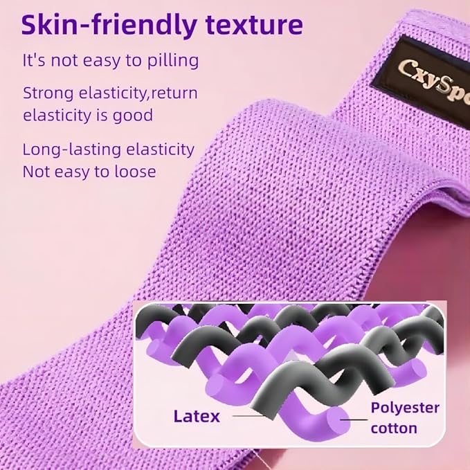 4 Levels Booty Resistance Bands Upgrade for HIPS & Thigh Glutes, Pilates, Leg Butt Stretch Upgrade for Women and Men Elastic Fabric Set Working Out