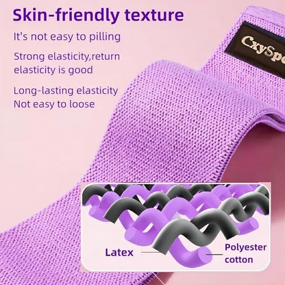 4 Levels Booty Resistance Bands Upgrade for HIPS & Thigh Glutes, Pilates, Leg Butt Stretch Upgrade for Women and Men Elastic Fabric Set Working Out