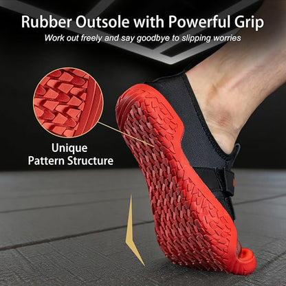 MANUEKLEAR Deadlift Shoes - Weight Lifting Shoes for Men Women - Weightlifting Squat Shoes Fitness Cross-Trainer Barefoot Gym Training Sneakers