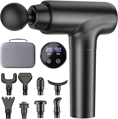 cotsoco Massage Gun, Muscle Massage Gun Deep Tissue Back Massager for Pain Relief, 20 Speeds Handheld Electric Massager Tool with Silent Brushless Motor, Suitable for Gym Office Home Travel