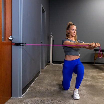 Serious Steel Fitness Resistance Exercise Band and Resistance Tube Anchors (Strap or Door Anchor)