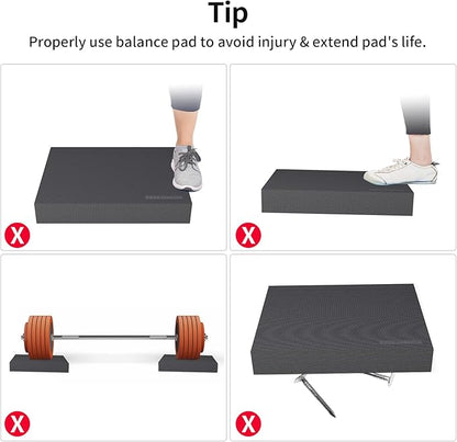 Balance Pad 15.8 * 13.2 * 2 inch,Large Balance Pad for Physical Therapy,Foam Balance Board for Rehabilitation Stability Workout Knee and Ankle Exercise Strength Training