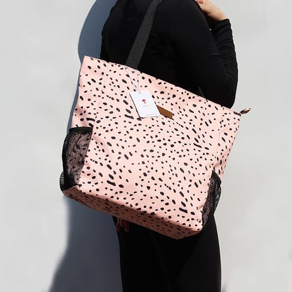 Original Floral Water Resistant Large Tote Bag Shoulder Bag for Gym Beach Travel Daily Bags Upgraded