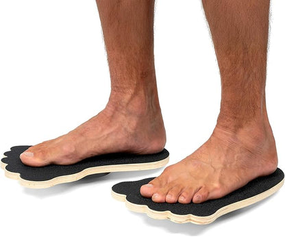 Improve strength and balance, prevent injuries, physical therapy, improve focus, foot strength, calf strength, core strength, use for: running, surfing, skateboarding, soccer, baseball, football, track & field, yoga, martial arts, hockey, dance, and more.