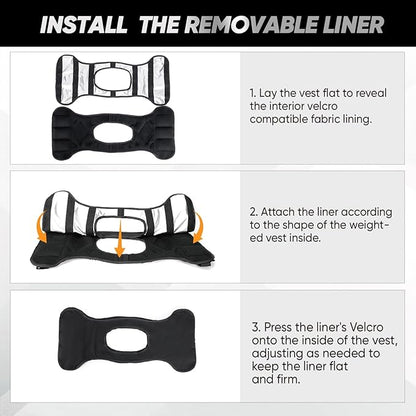 APEXUP Adjustable Weighted Vest, 4-10lb/12-18lb/20-32lb Vest with 6 Ironsand Weights and Large Pocket, Weight Vest for Men Women Strength Training, Running, Walking